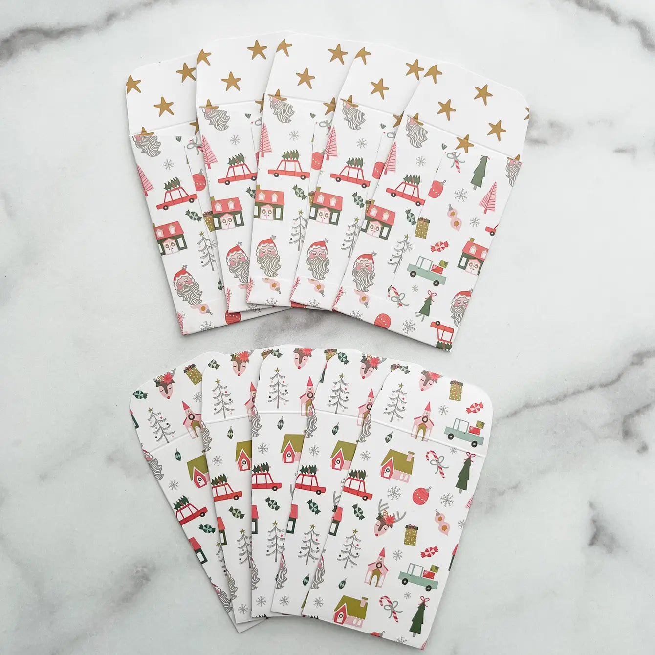 Set of 10 gift card holders