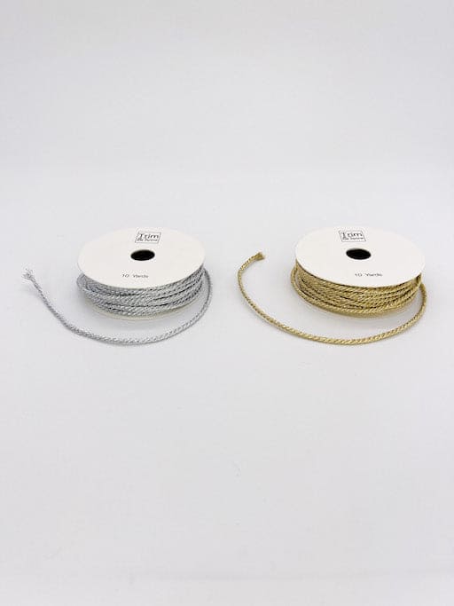 Silver and gold rope twine that sparkles