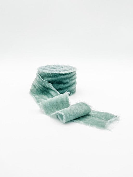 light green velvet ribbon