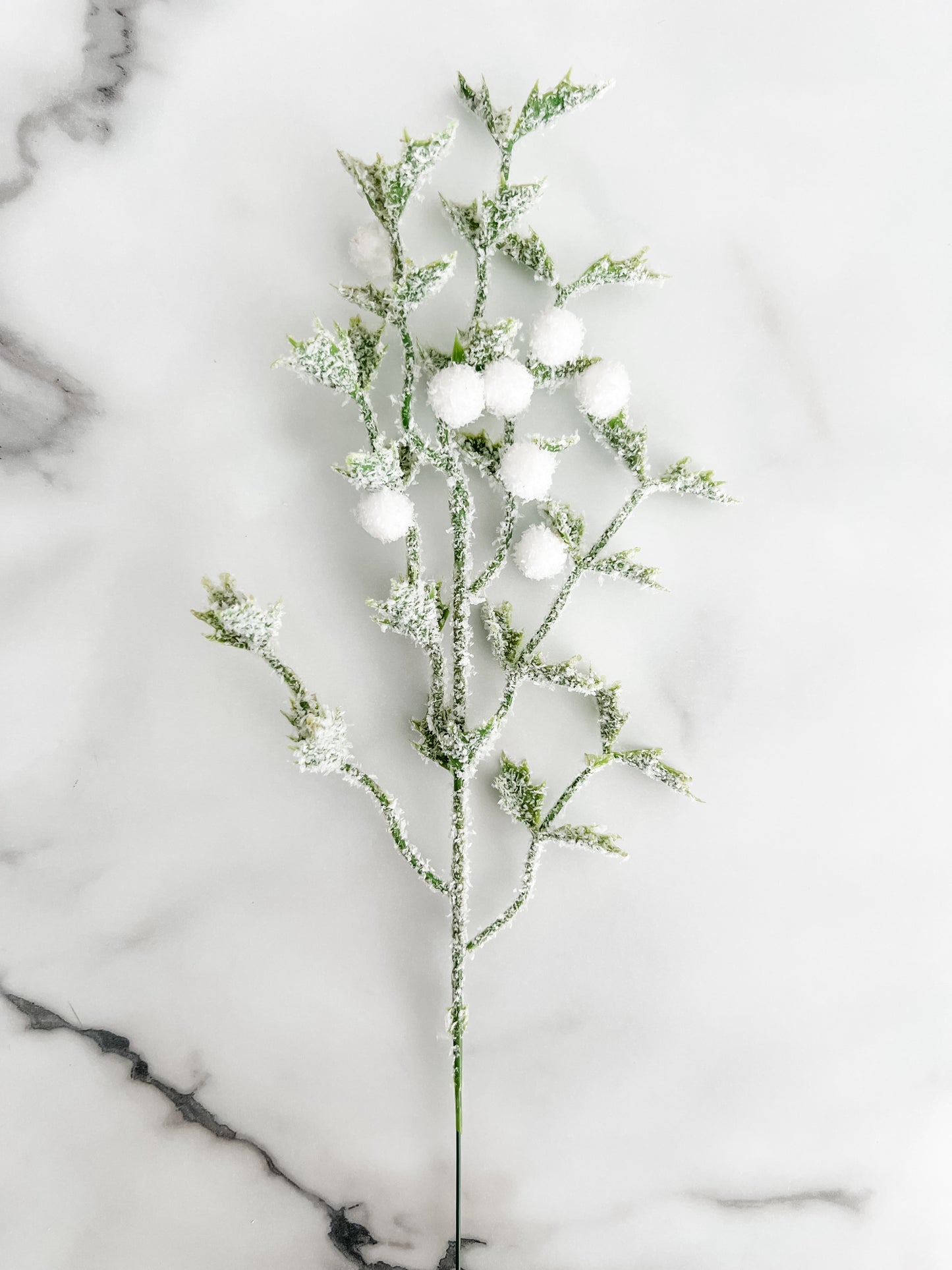 Snowy Greenery Sprigs - Set of 5