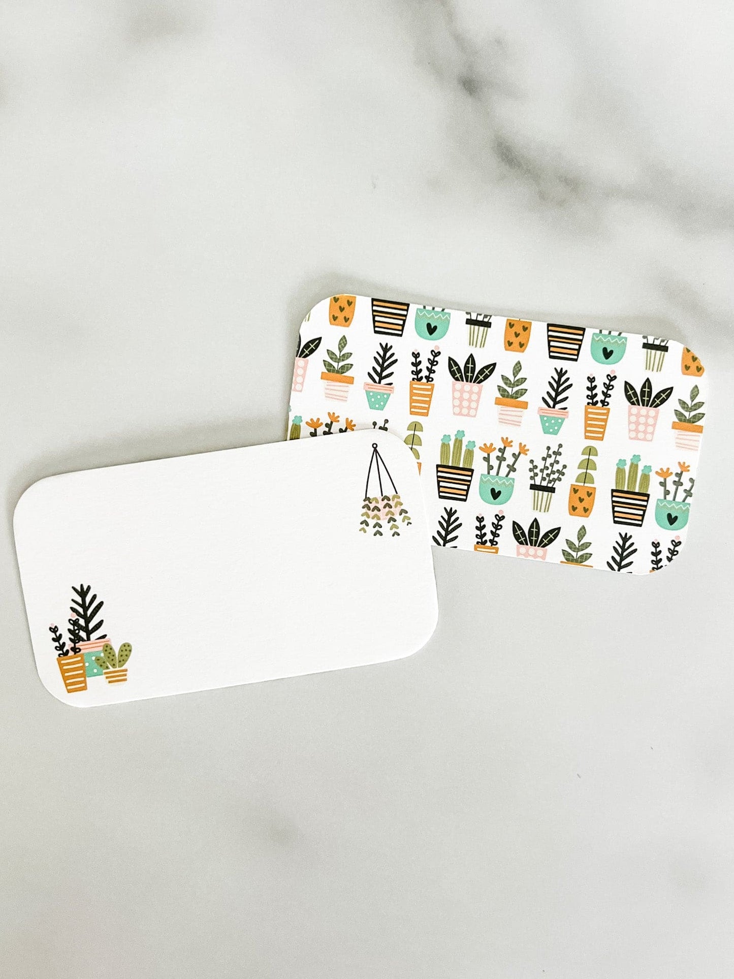 Plant Lover Mini Note Cards – Set of 25 or 50 (Optional Envelopes)