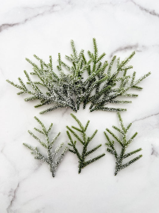 Snowy Sprigs - Set of 10
