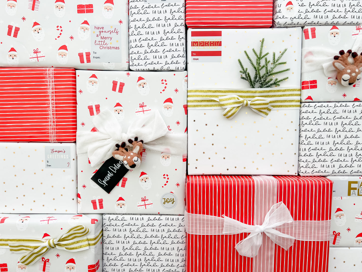 Red Striped Wrapping Paper - Single Roll