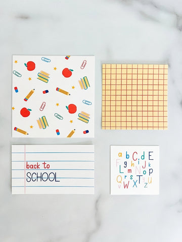 Back To School Inserts - Set of 4