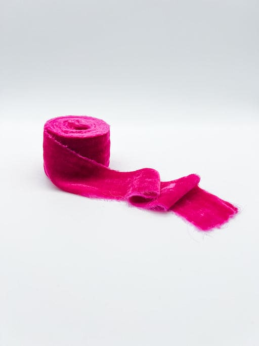 Hot Pink Velvet Ribbon