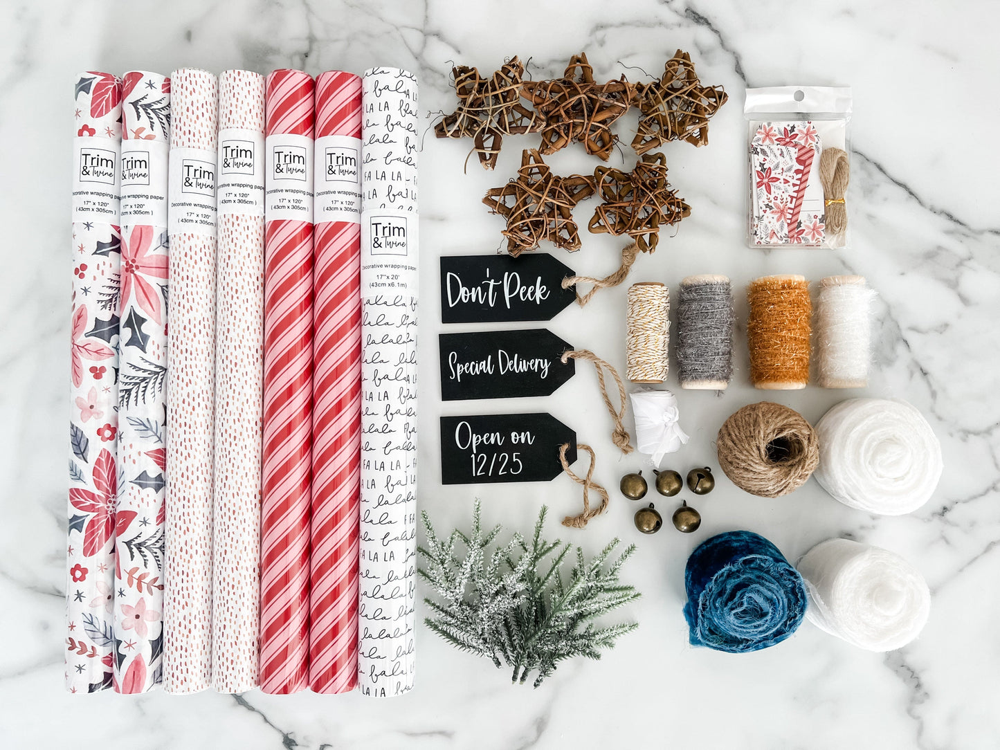 Deluxe Holiday Wrapping Kit - Floral