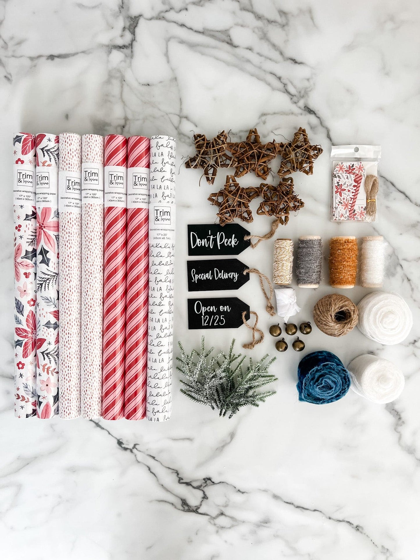 Deluxe Holiday Wrapping Kit - Floral