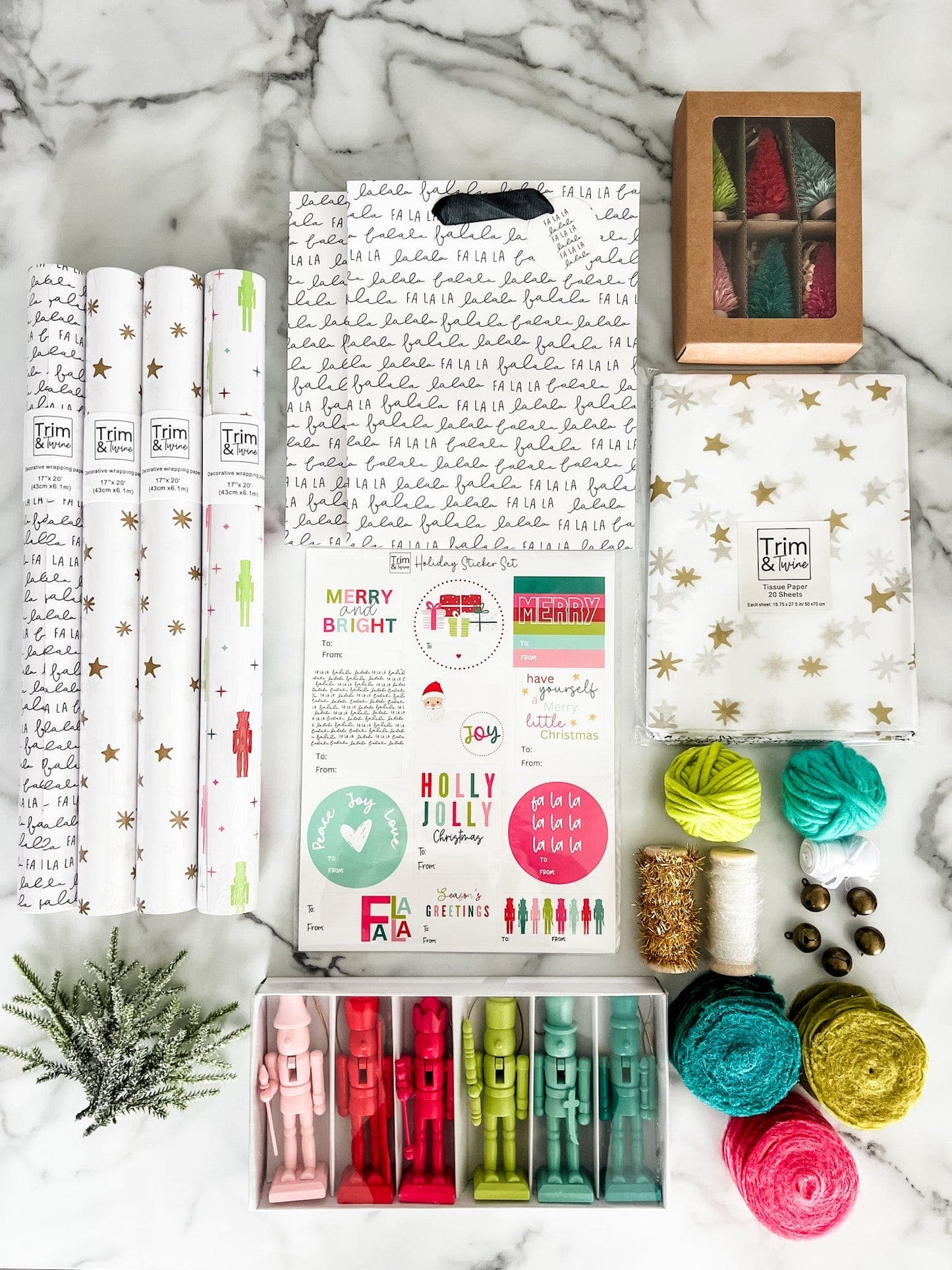 Deluxe Holiday Wrapping Kit - Colorful Nutcracker