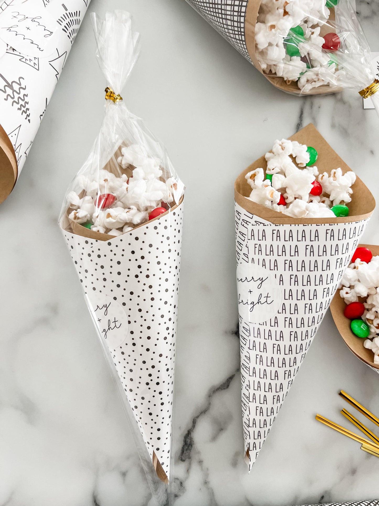 Christmas Snack Cones - Set of 12