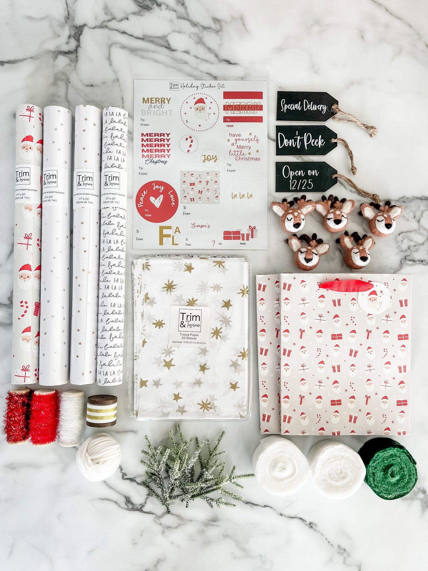 Deluxe Holiday Wrapping Kit - Santa