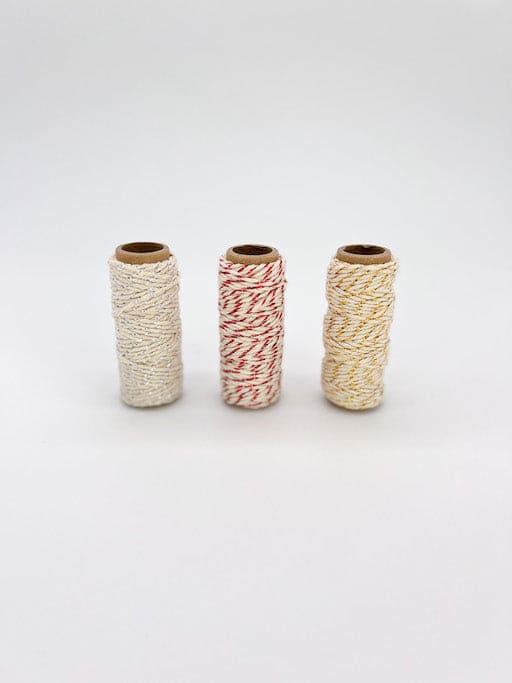 Christmas gift wrapping twine set of 3