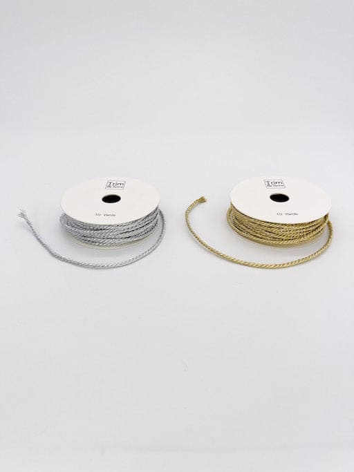 Silver and gold rope twine that sparkles 