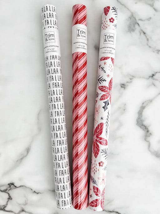 boho wrapping paper set with 3 rolls