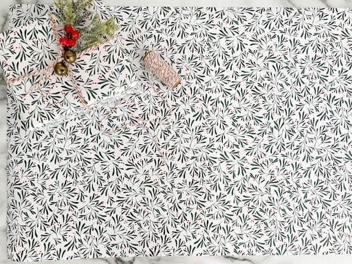 mistletoe wrapping paper