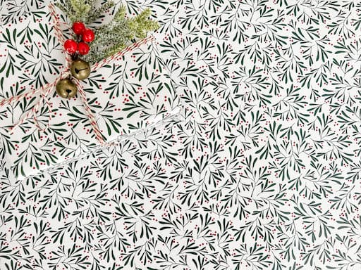 mistletoe wrapping paper