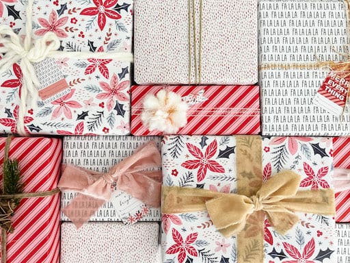 christmas gifts with bows