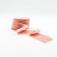 Pink Velvet Ribbon Frayed Edge
