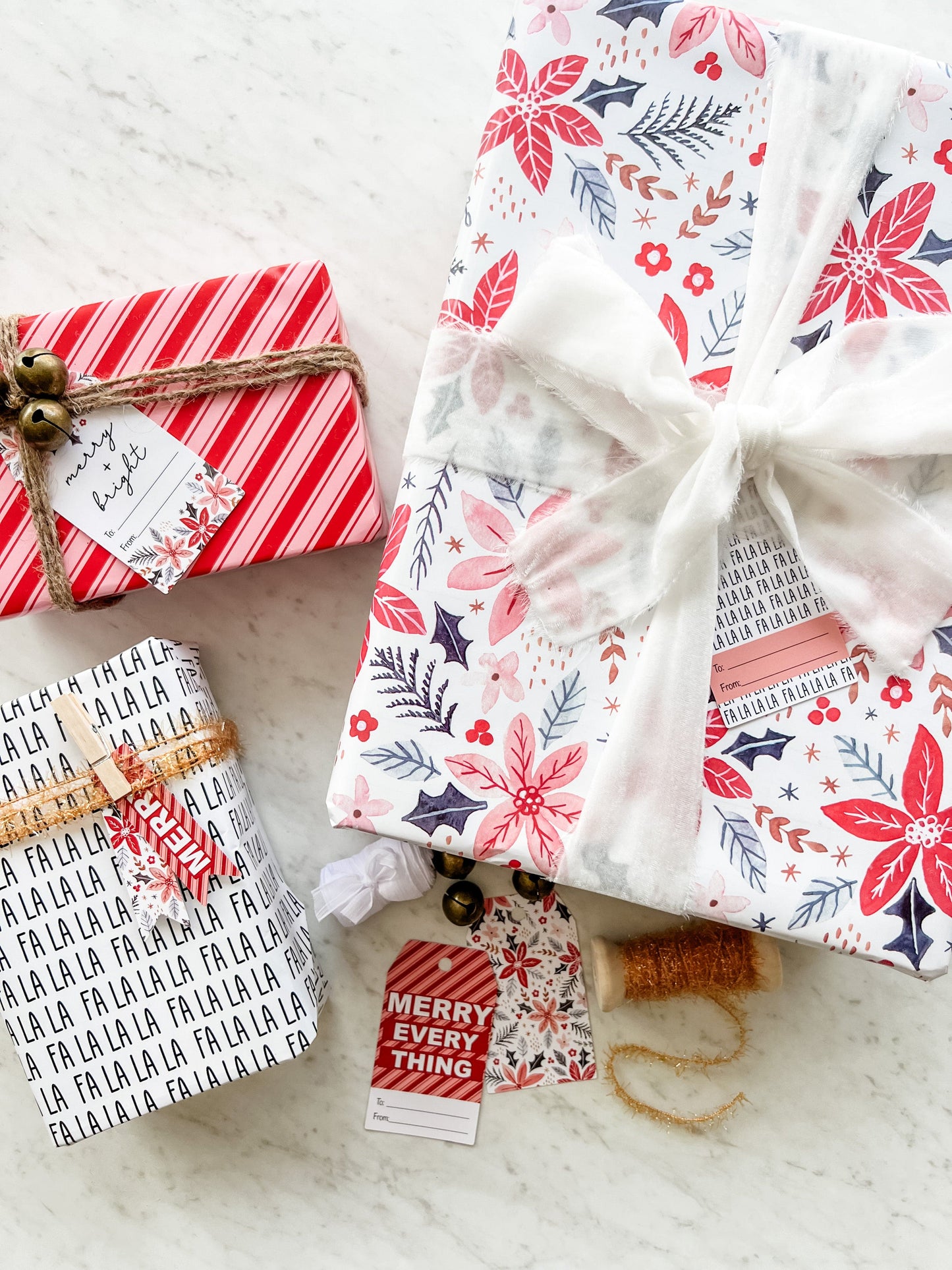 Deluxe Holiday Wrapping Kit - Floral