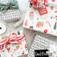 Christmas gifts with christmas wrapping paper and bows