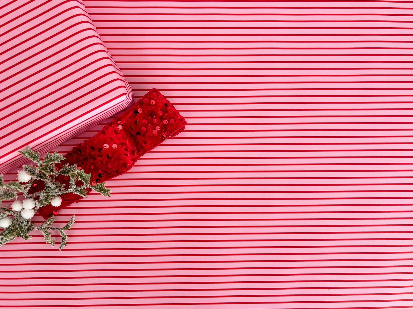 Holiday Stripe Wrapping Paper - Single Roll
