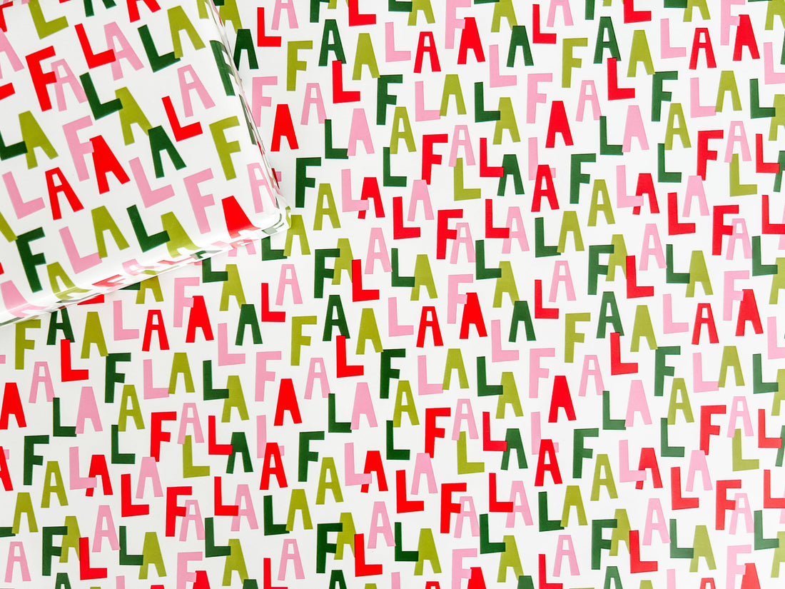 Colorful FA LA LA Wrapping Paper - Single Roll