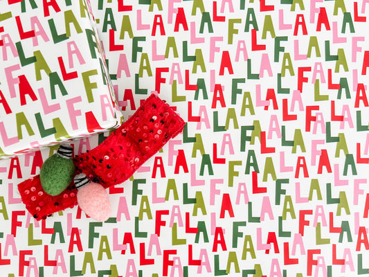 Colorful FA LA LA Wrapping Paper - Single Roll