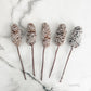 Large Snowy Pinecone Pick - Set of 5