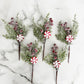 Peppermint Greenery Sprigs - Set of 5