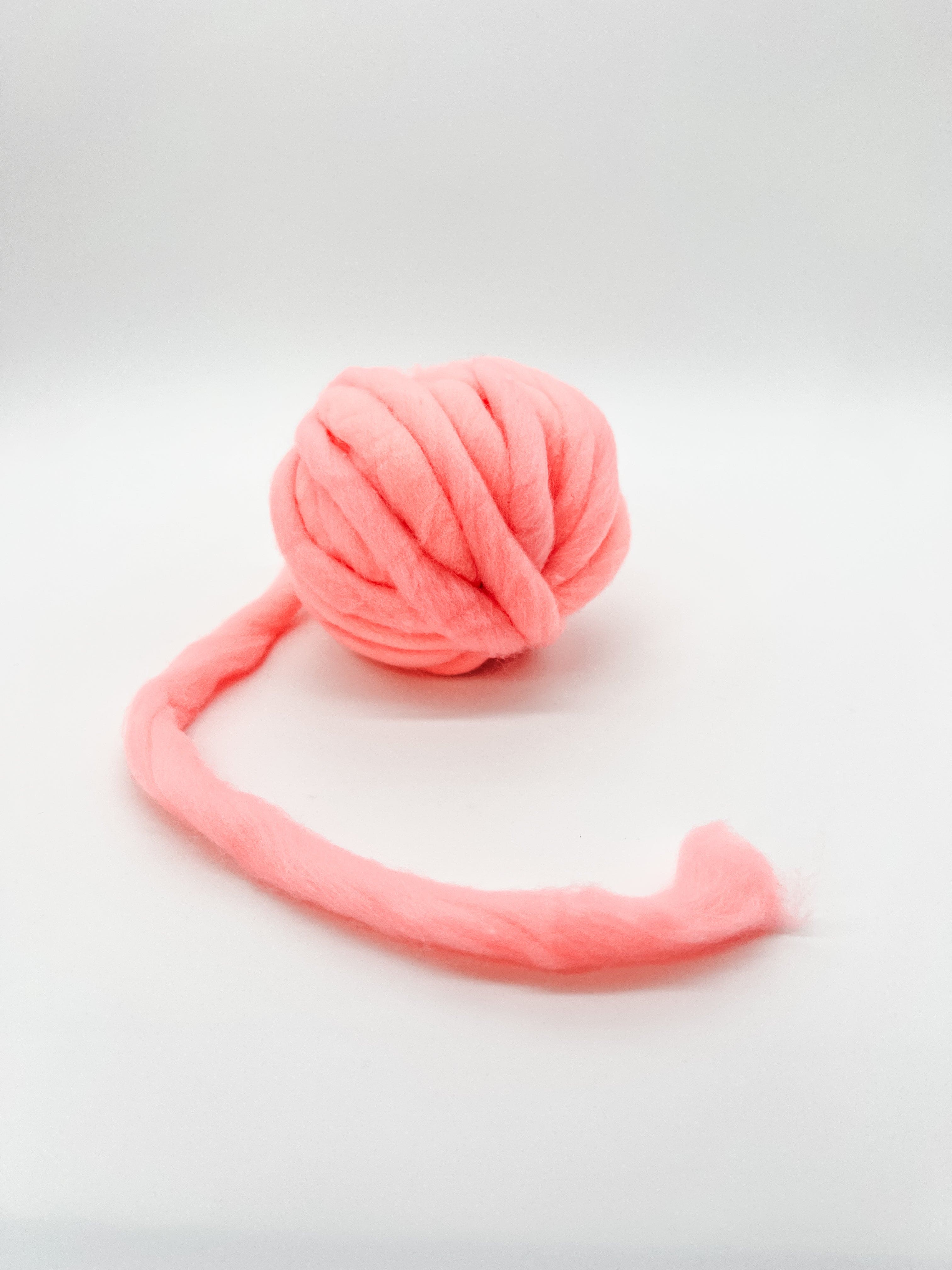 Bright Coral Merino Wool Yarn