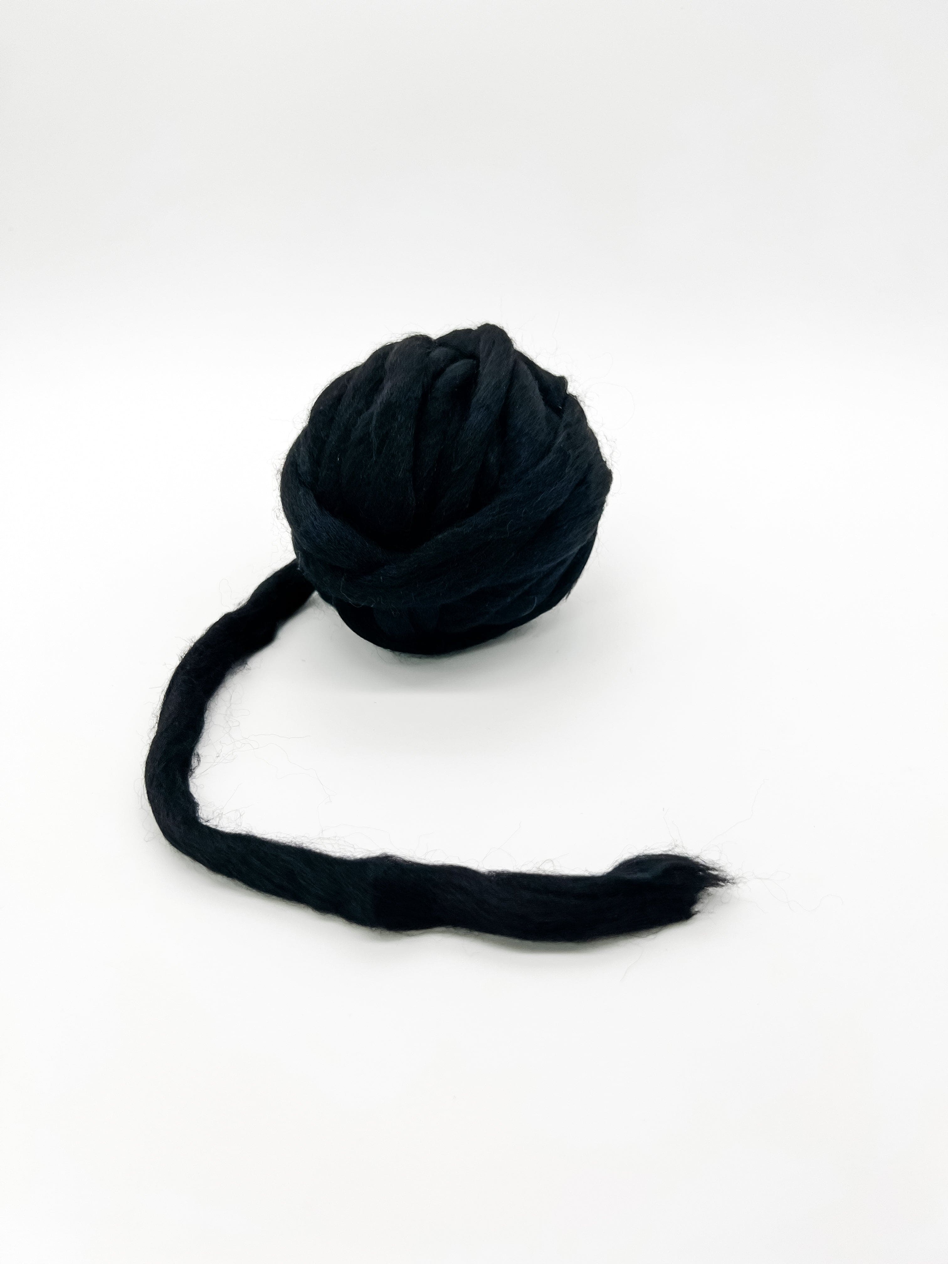 Black Merino Wool Yarn
