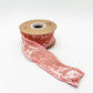 2" Crushed Velvet Wired Ribbon - Blush