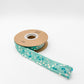 1" Sequined Velvet Wired Ribbon - Aqua