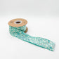 2" Sequined Velvet Wired Ribbon - Aqua
