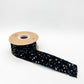 2" Sequined Velvet Wired Ribbon - Black