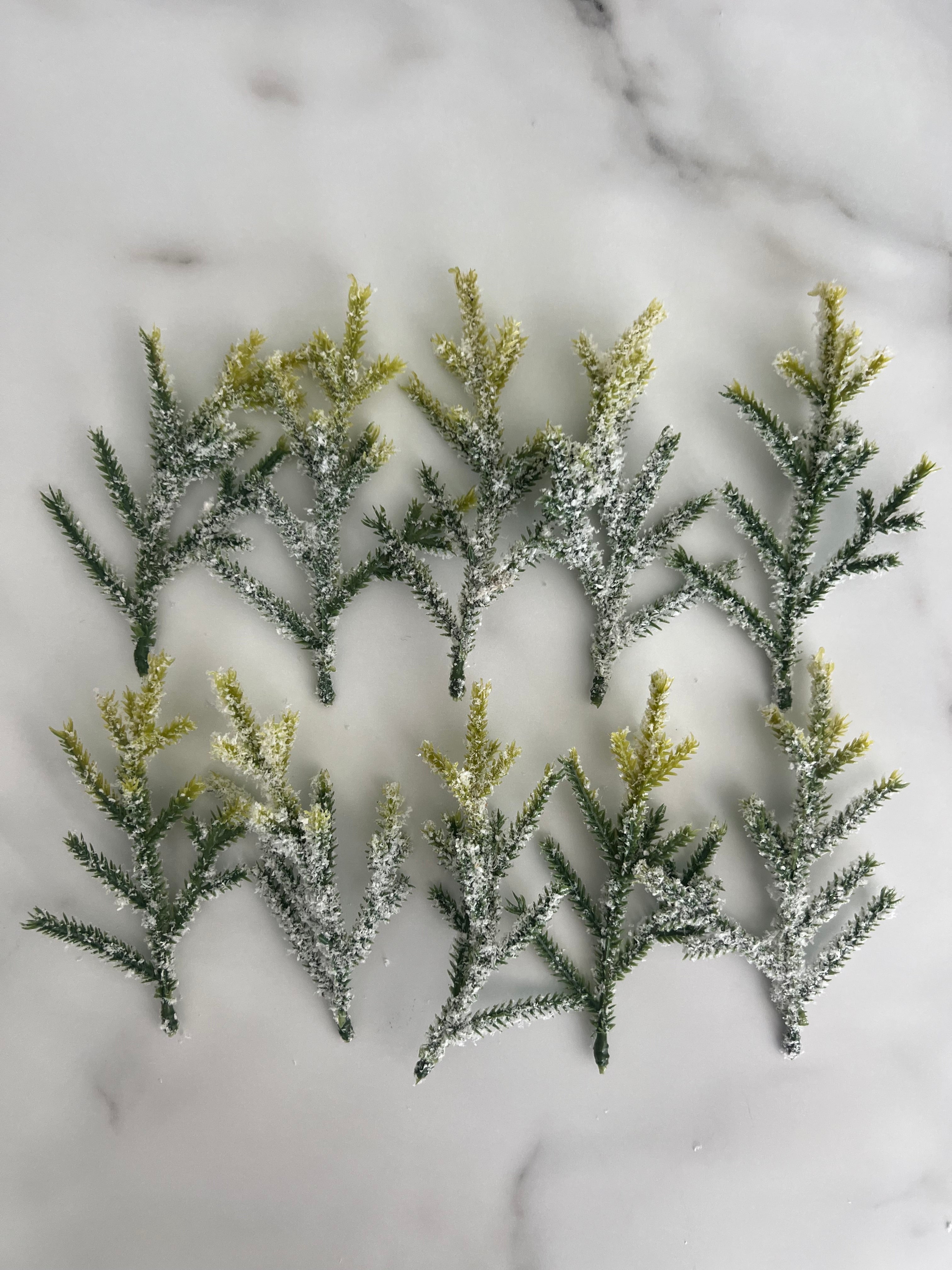 Snowy Sprigs - Set of 10