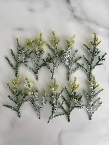 Snowy Sprigs - Set of 10