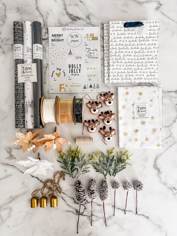 2026 Deluxe Holiday Wrapping Kit - Black & White