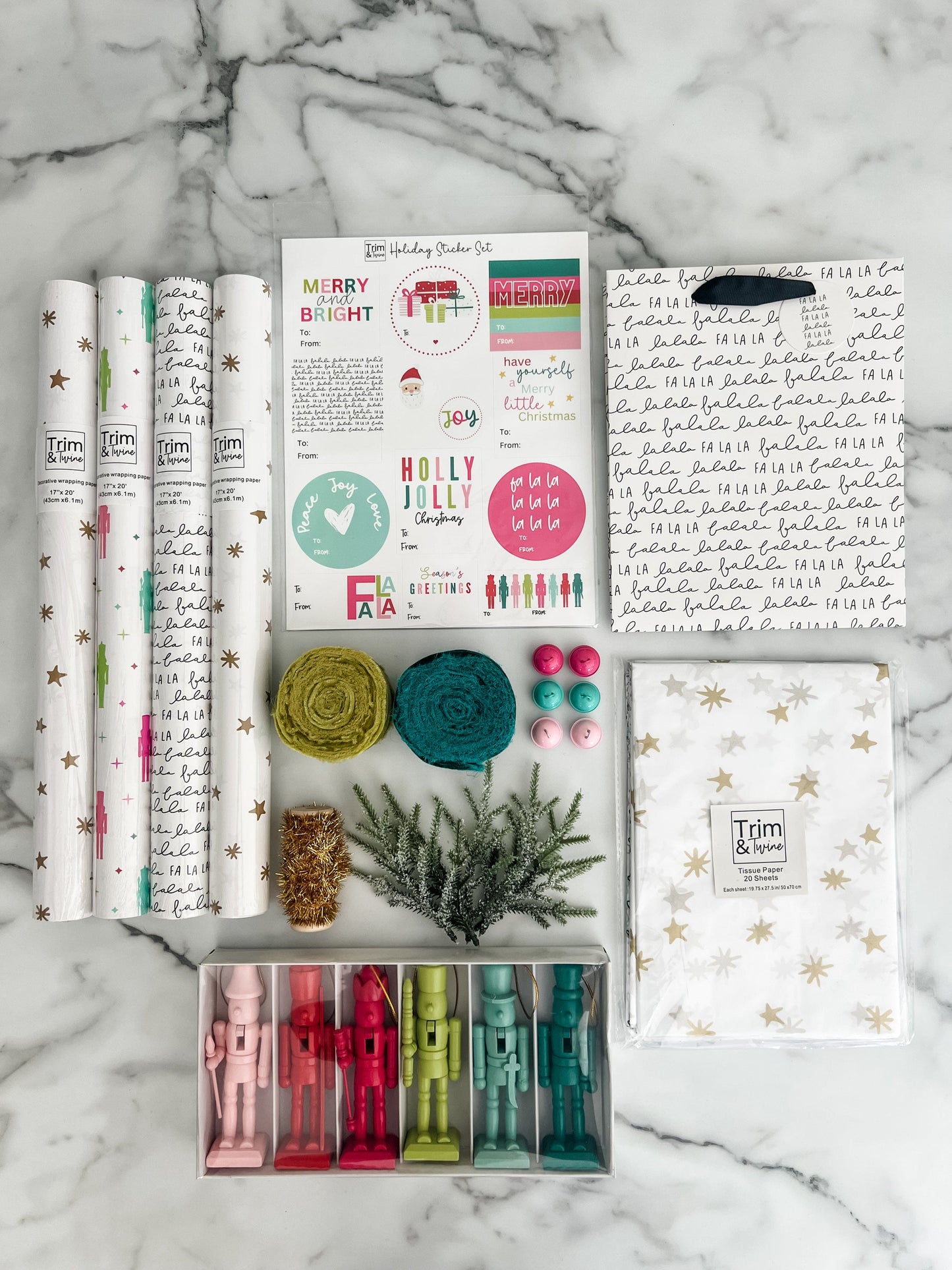 2025 Holiday Wrapping Kit - Colorful Nutcracker