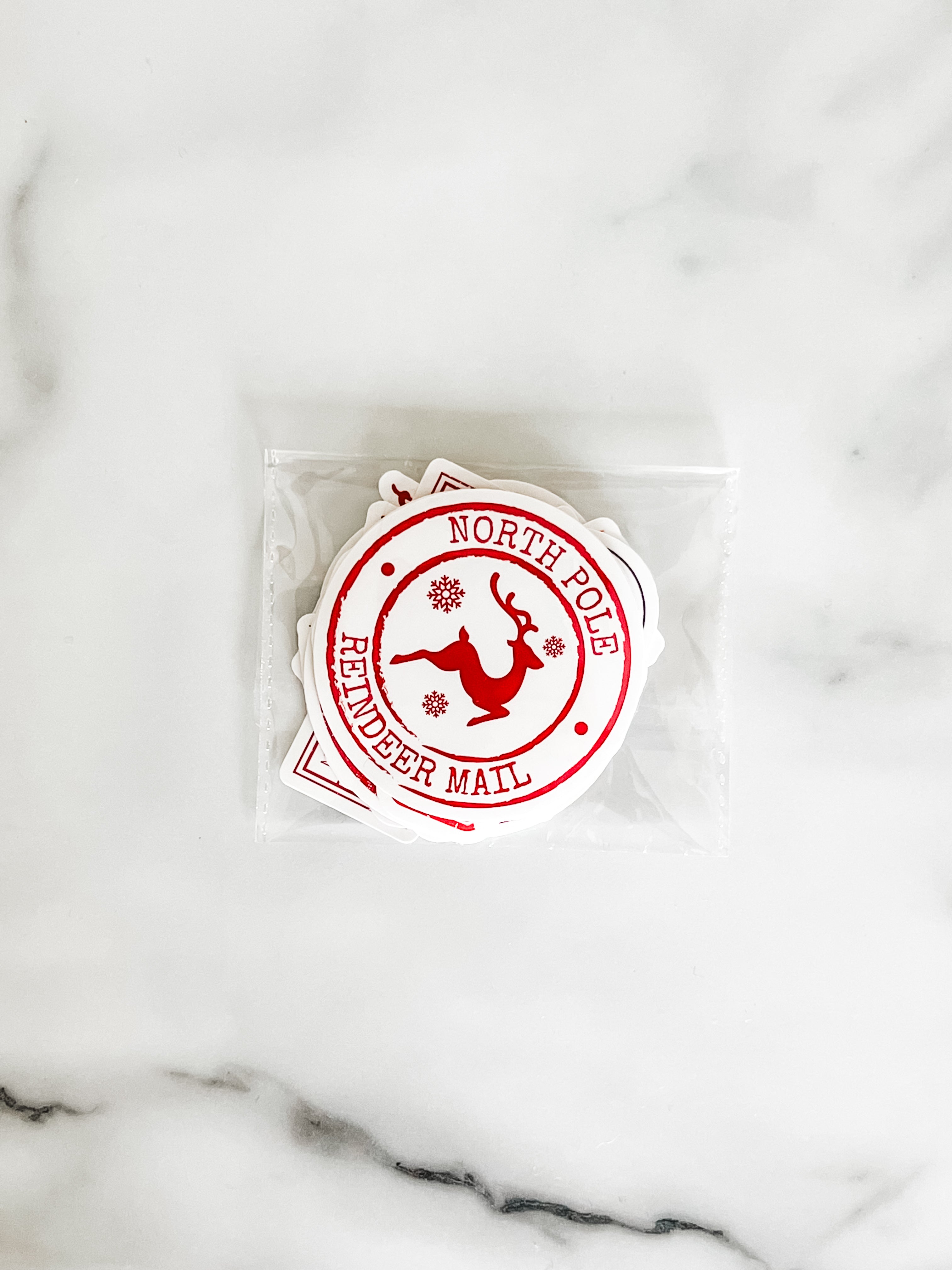 North Pole Santa Christmas Gift Stickers - Set of 15