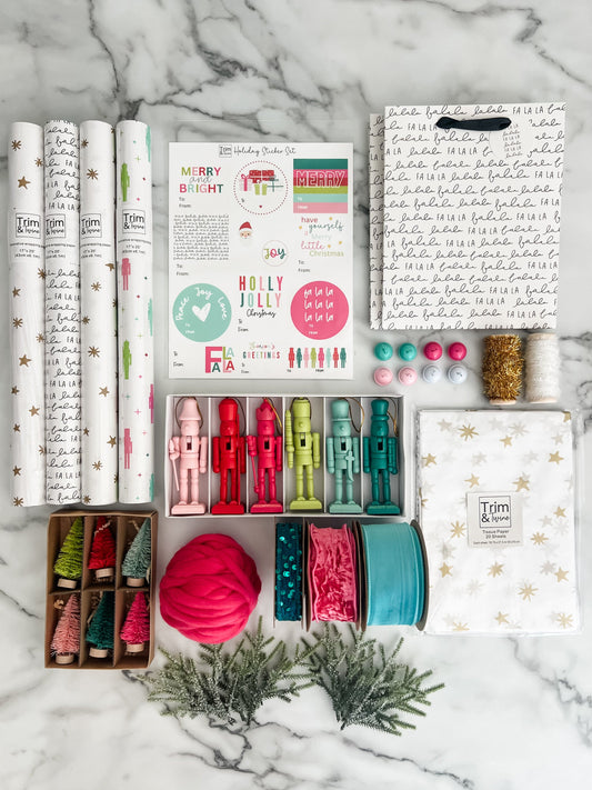 2025 Deluxe Holiday Wrapping Kit - Colorful Nutcracker