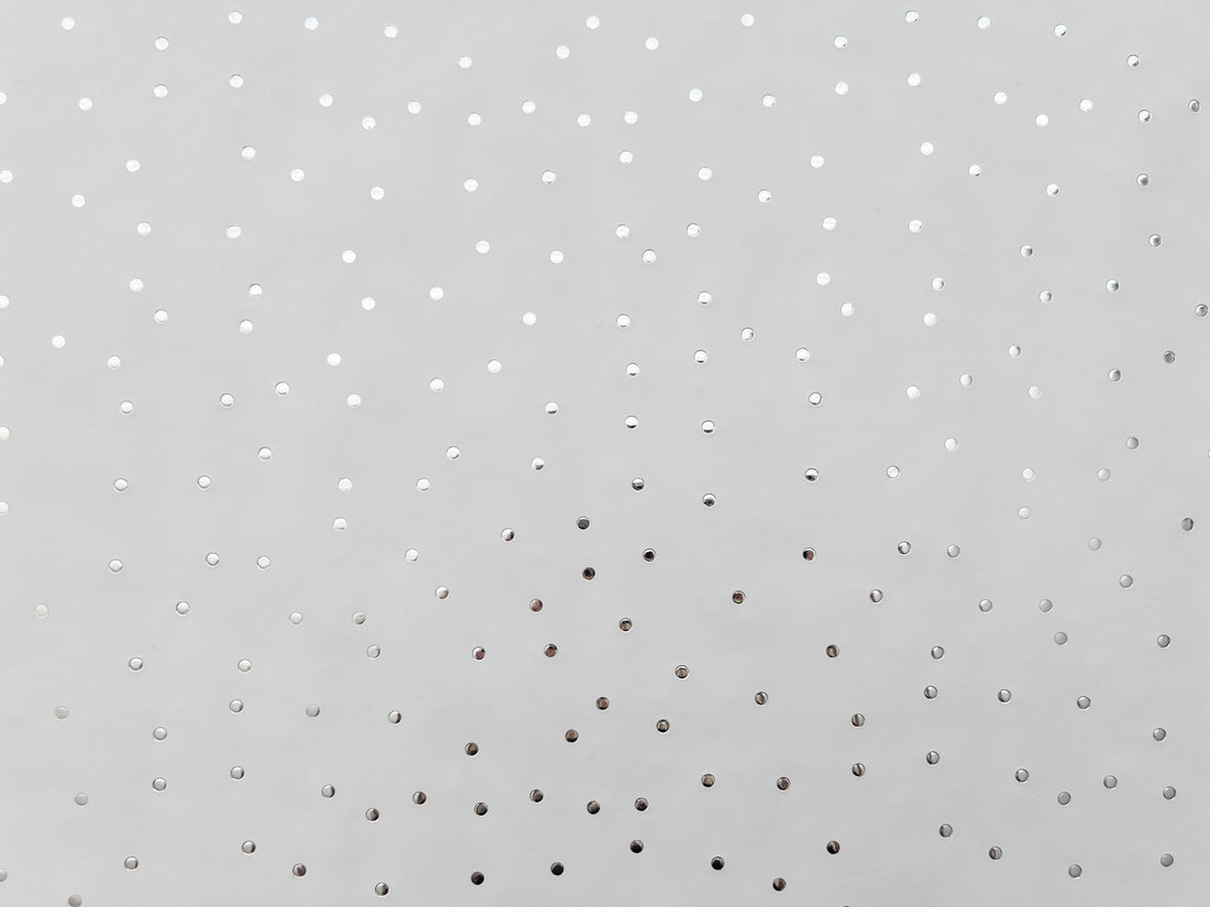 Silver Metallic Polka Dot Wrapping Paper - Single Roll