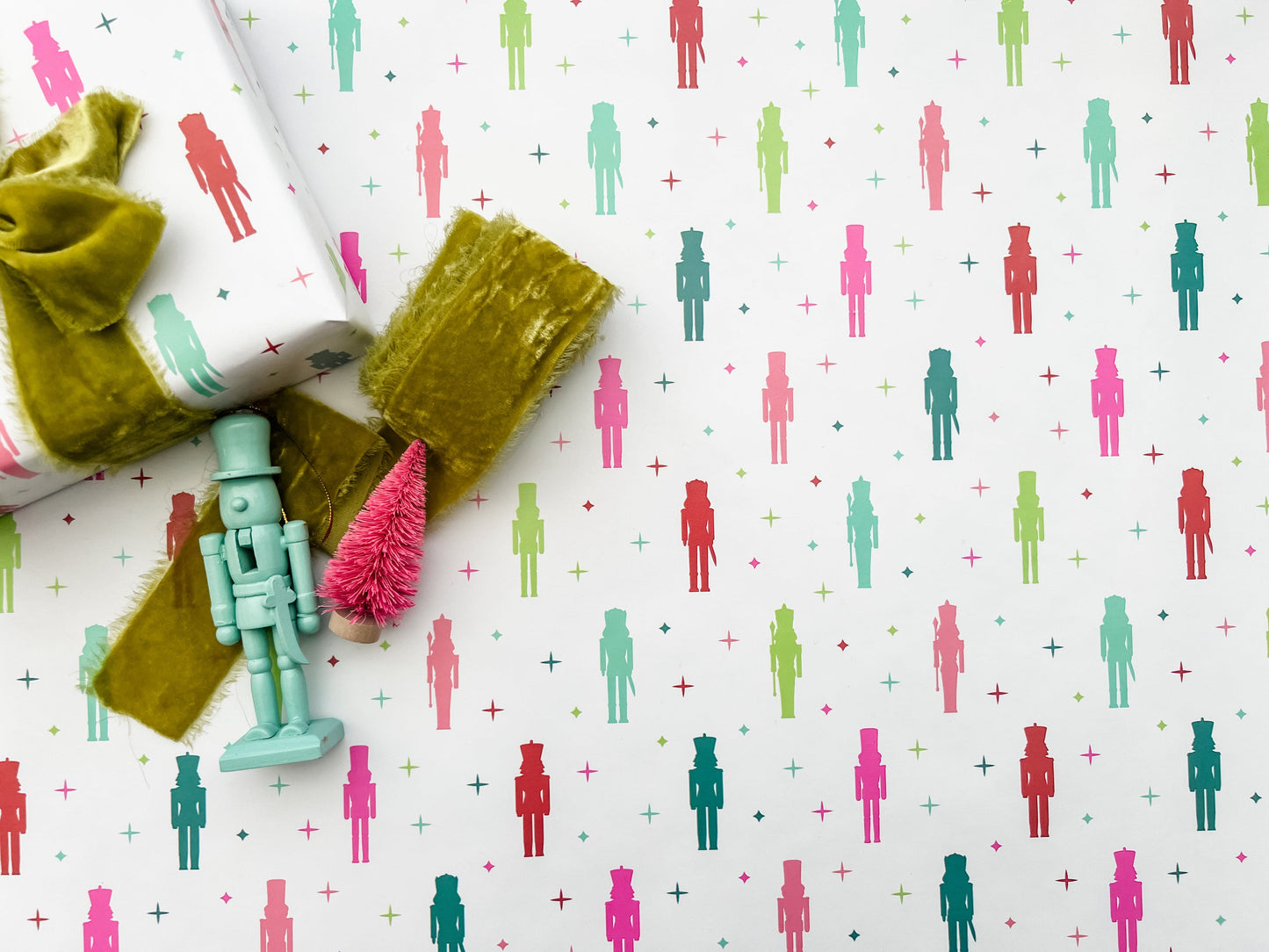 Colorful Nutcracker Wrapping Paper - Single Roll