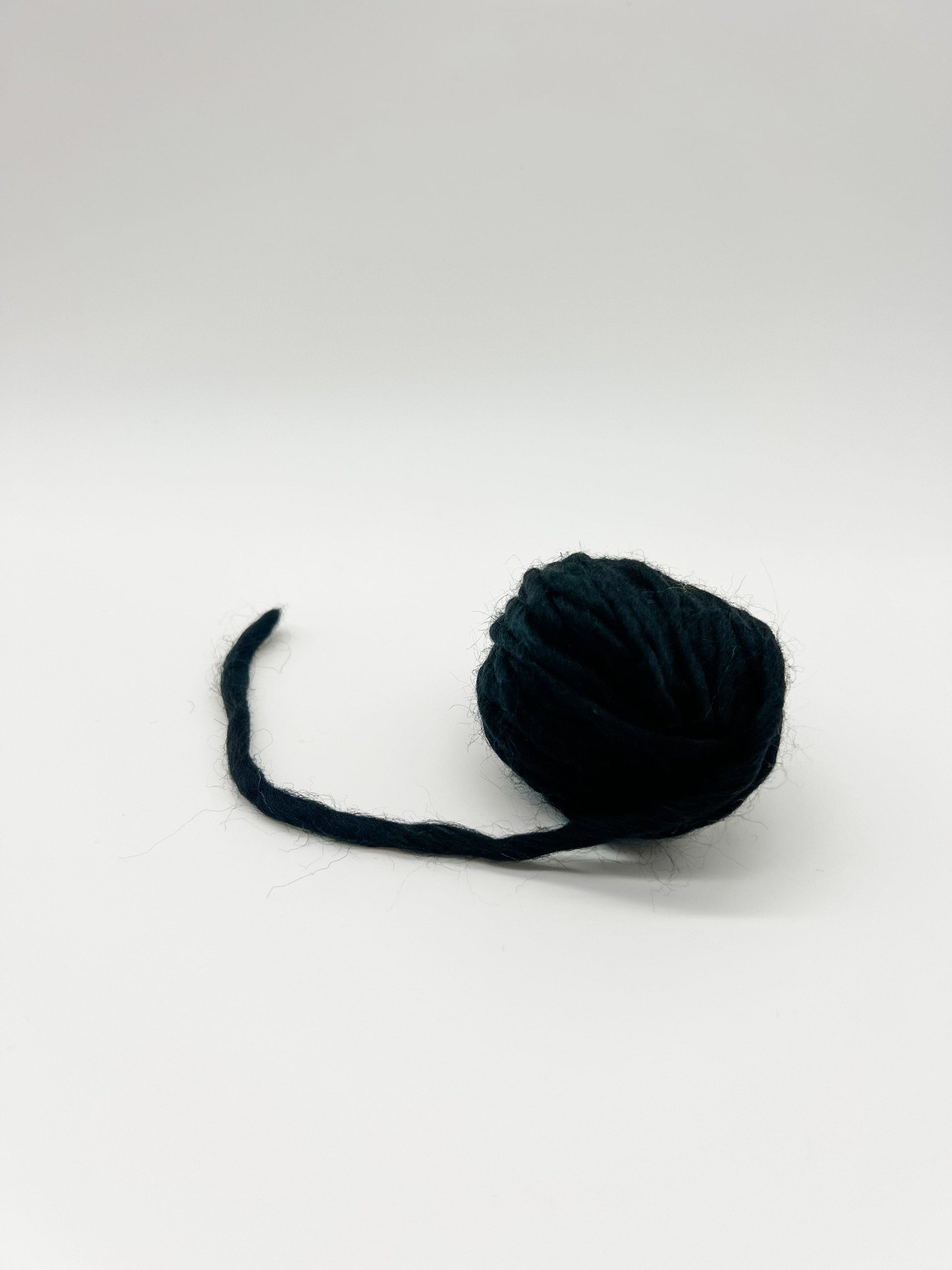 black yarn ball