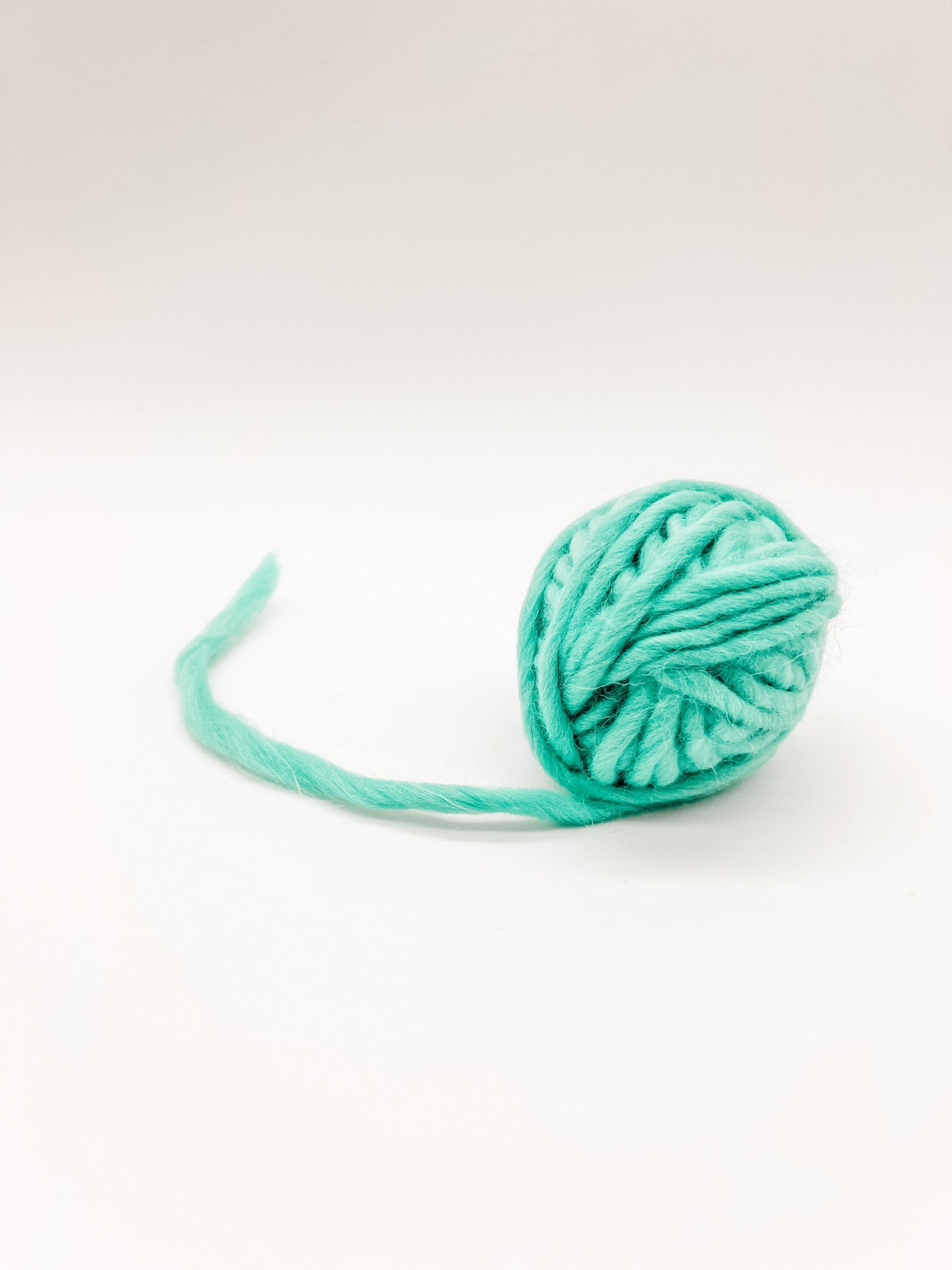 mint green yarn ball