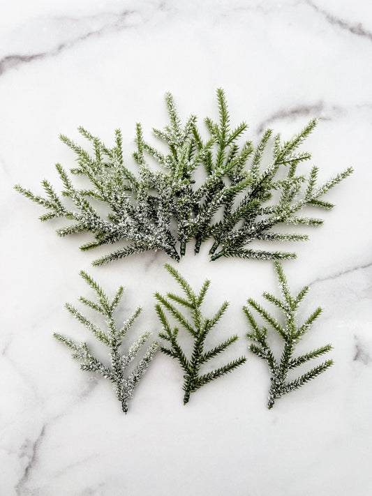 Snowy Sprigs - Set of 10