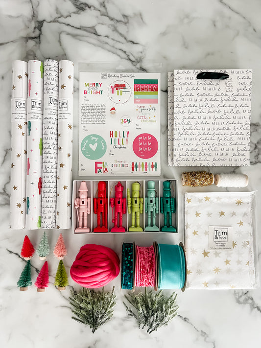 2025 Deluxe Holiday Wrapping Kit - Colorful Nutcracker