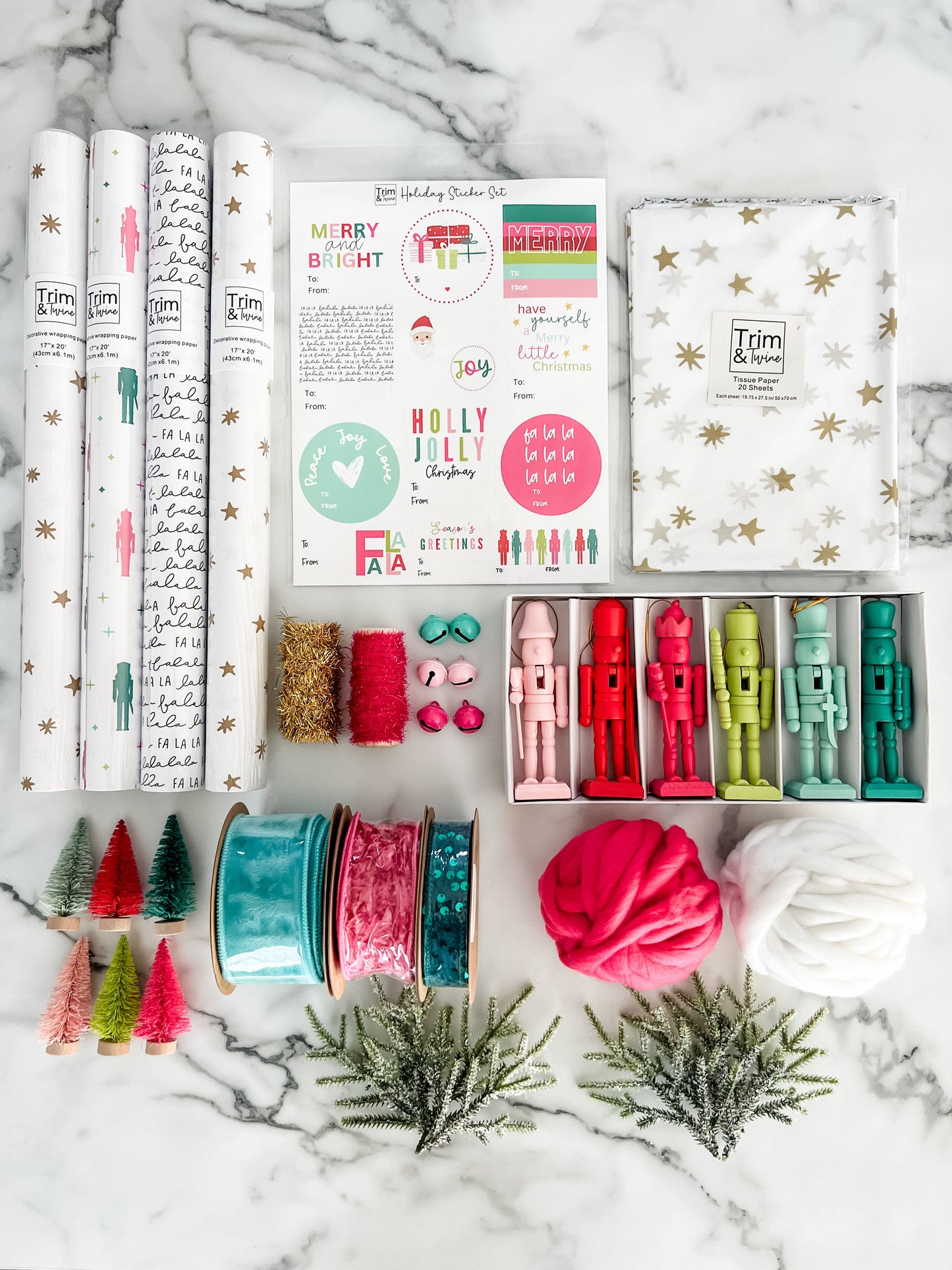 2025 Deluxe Holiday Wrapping Kit - Colorful Nutcracker