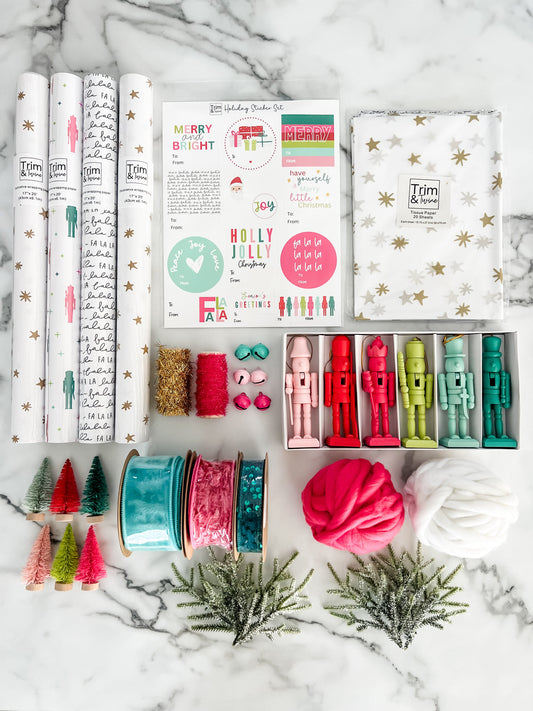 2025 Deluxe Holiday Wrapping Kit - Colorful Nutcracker