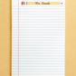 Personalized Custom Teacher Notepad - Pencil Design w/ Lines
